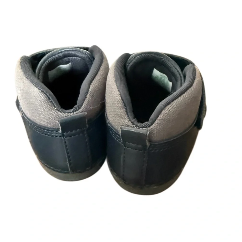 Stride Rite Mateo Navy Blue Leather Boot-Infant Walker Shoes-Size 4.5W